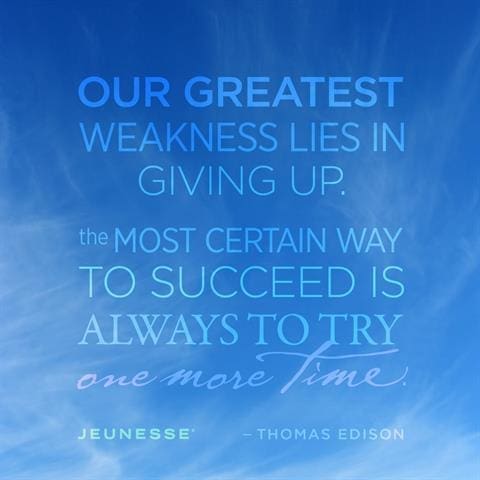 Our Greatest Weakness Is Giving Up